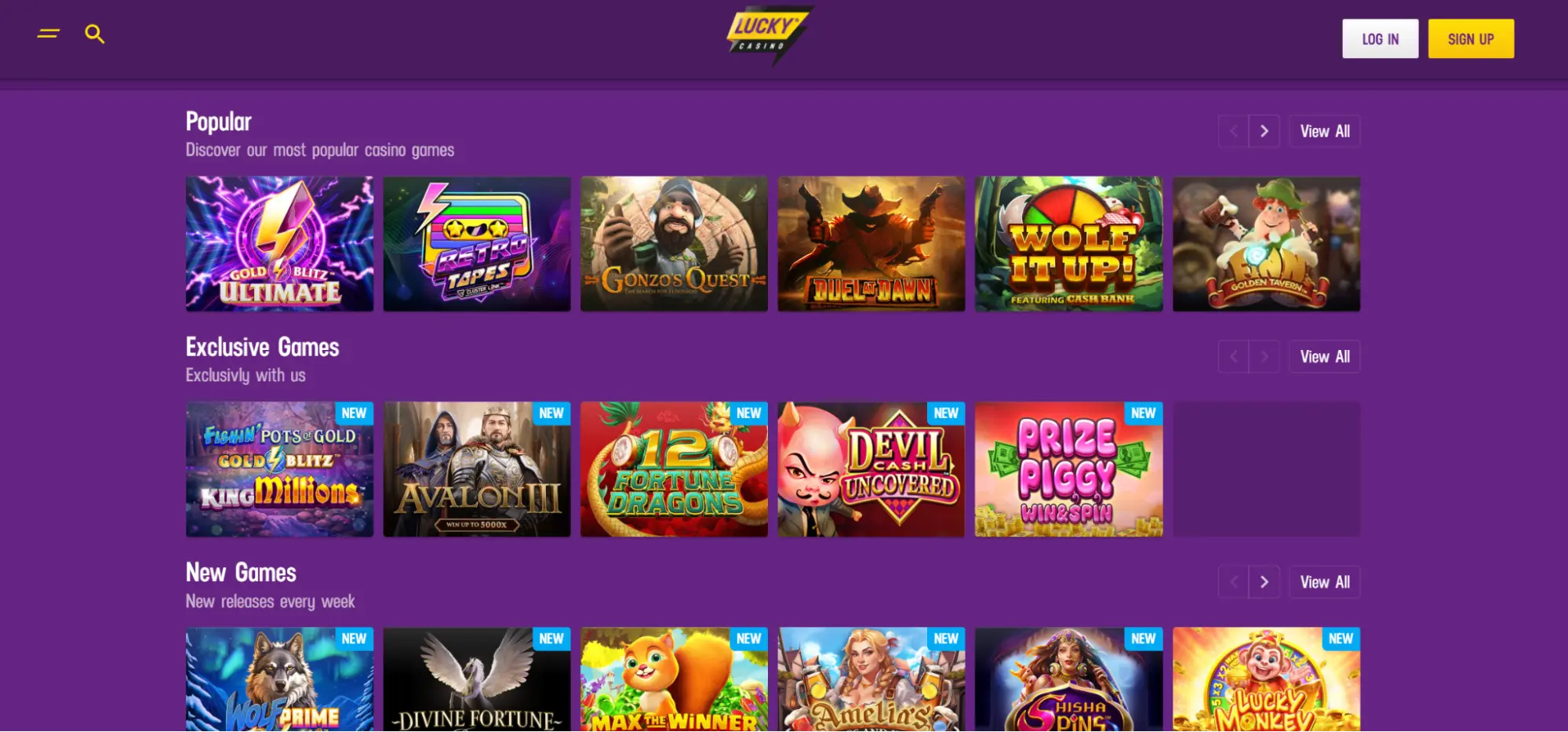 Игровые автоматы в Lucky Casino